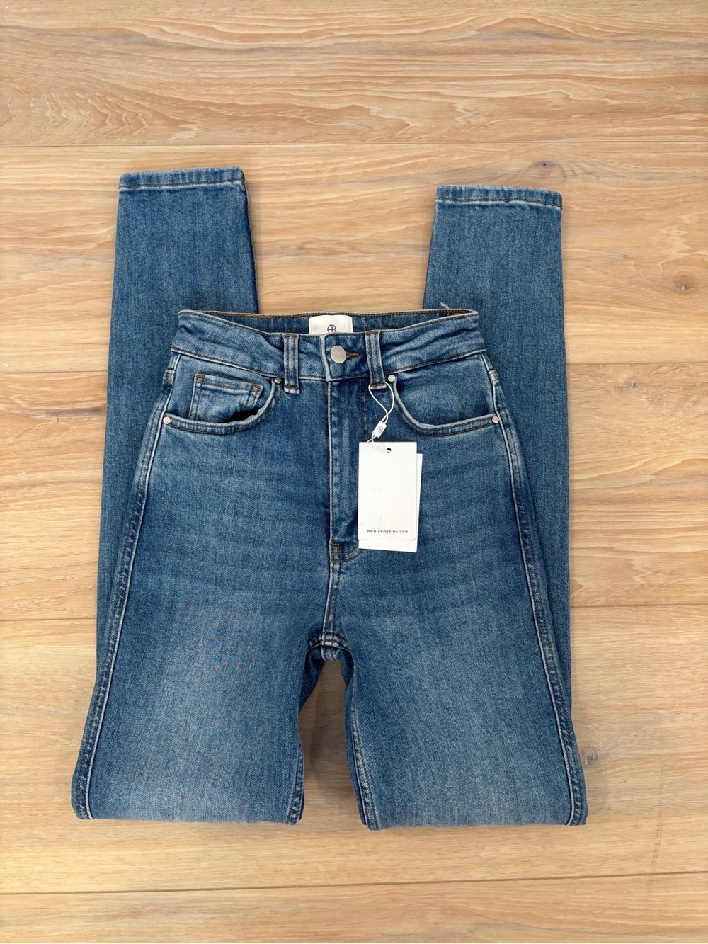 Anine Bing Beck High Rise Skinny Jeans